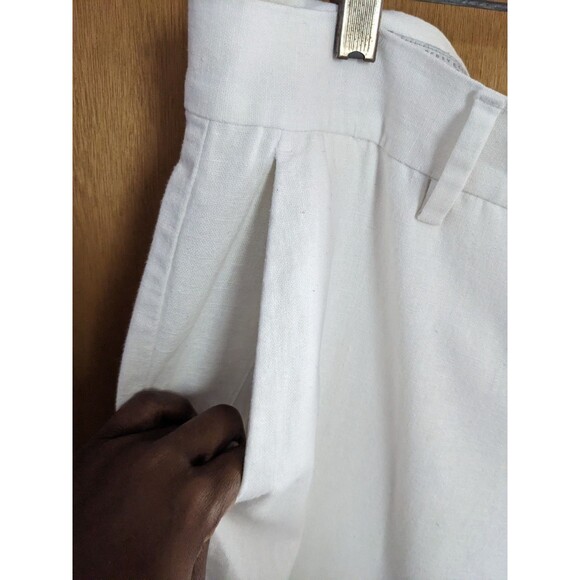 Perry Ellis Portfolio Travel Luxe White Linen Cotton Blend Pants Men's - Picture 6 of 9